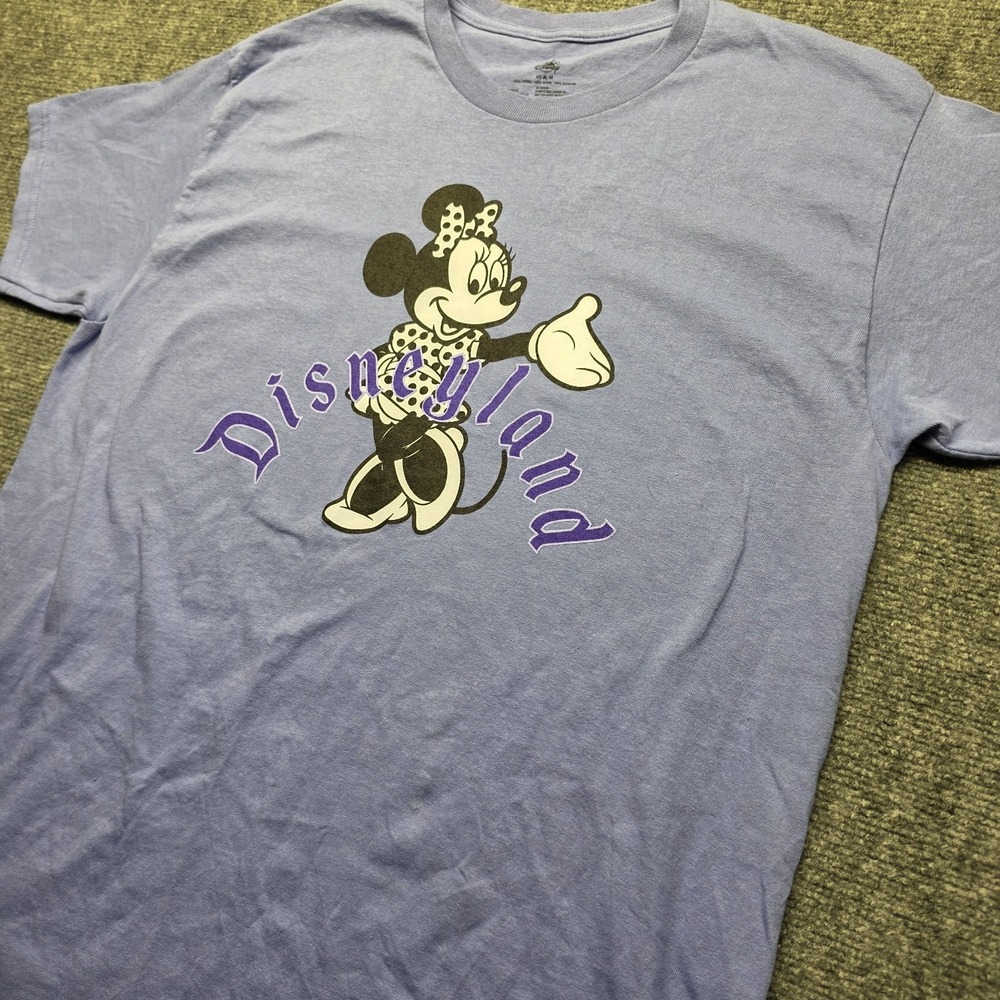 Disney Parks Disneyland Minnie Mouse T-Shirt Womens Medium Purple Periwinkle Tee